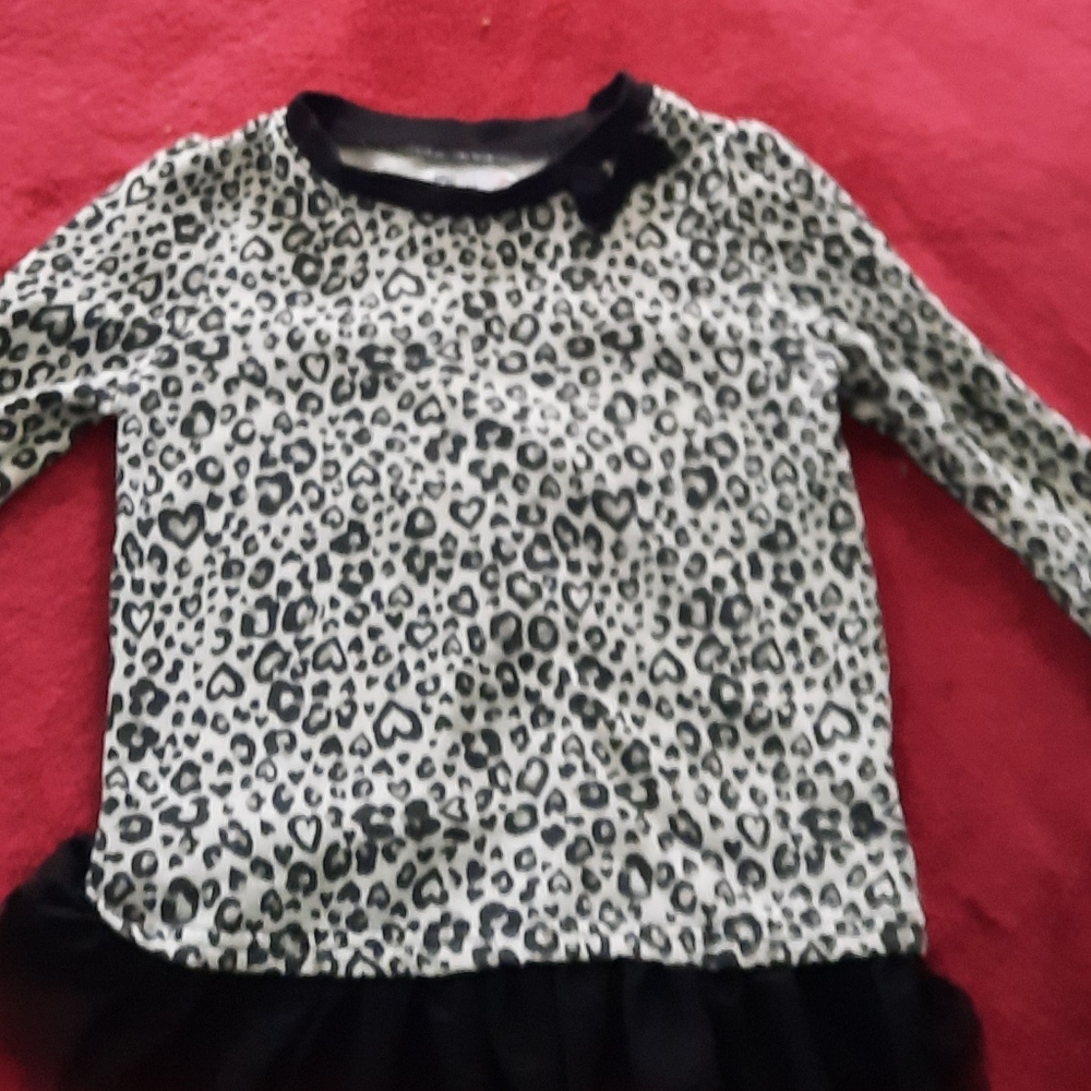 Black Leopard Print Tulle - Epic Threads - Girls- 5T - Long Sleeved - Cute